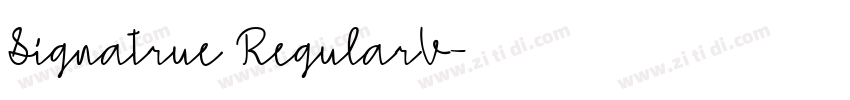 Signatrue RegularV字体转换